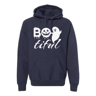 Bootiful Halloween Scary Creepy Spooky Pumpkin Premium Hoodie