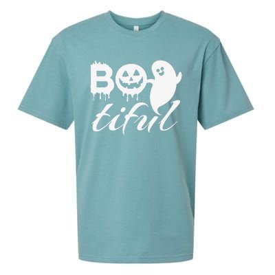 Bootiful Halloween Scary Creepy Spooky Pumpkin Sueded Cloud Jersey T-Shirt