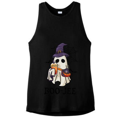 BooJee Halloween Spooky Season Cute Ghost Boujee Boogee Ladies PosiCharge Tri-Blend Wicking Tank