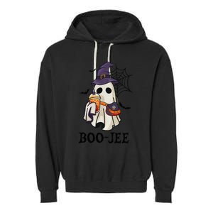 BooJee Halloween Spooky Season Cute Ghost Boujee Boogee Garment-Dyed Fleece Hoodie