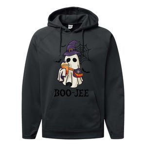 BooJee Halloween Spooky Season Cute Ghost Boujee Boogee Performance Fleece Hoodie