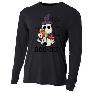 BooJee Halloween Spooky Season Cute Ghost Boujee Boogee Cooling Performance Long Sleeve Crew