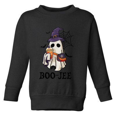 BooJee Halloween Spooky Season Cute Ghost Boujee Boogee Toddler Sweatshirt