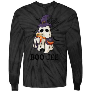 BooJee Halloween Spooky Season Cute Ghost Boujee Boogee Tie-Dye Long Sleeve Shirt