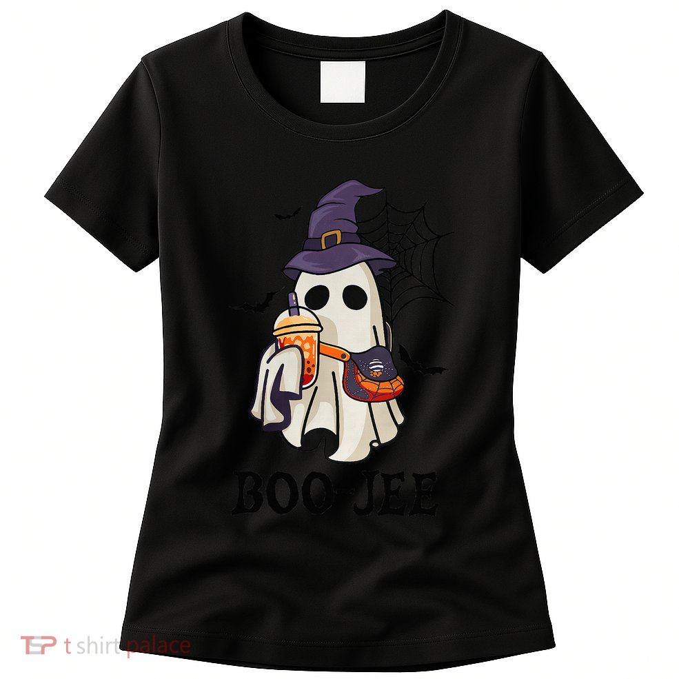 BooJee Halloween Spooky Season Cute Ghost Boujee Boogee Womens T-Shirt