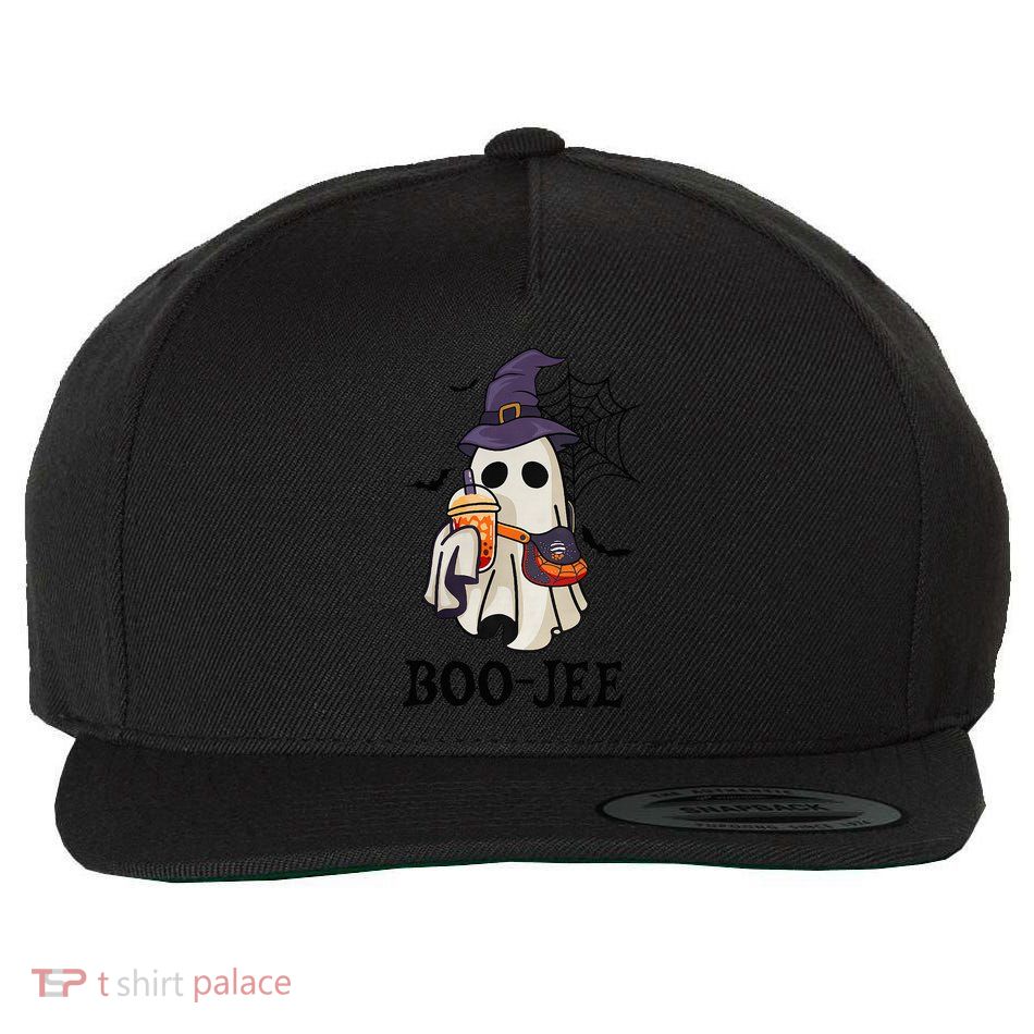 BooJee Halloween Spooky Season Cute Ghost Boujee Boogee Wool Snapback Cap