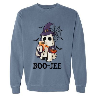 BooJee Halloween Spooky Season Cute Ghost Boujee Boogee Garment-Dyed Sweatshirt