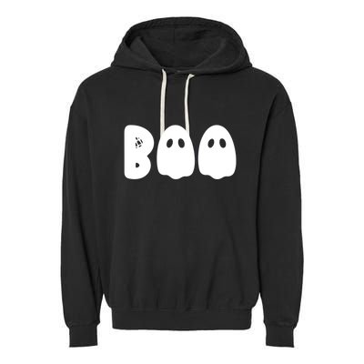 Boo Halloween Spooky Season Ghost Vibes Boo Season Gift Garment-Dyed Fleece Hoodie