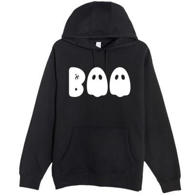 Boo Halloween Spooky Season Ghost Vibes Boo Season Gift Premium Pullover Hoodie