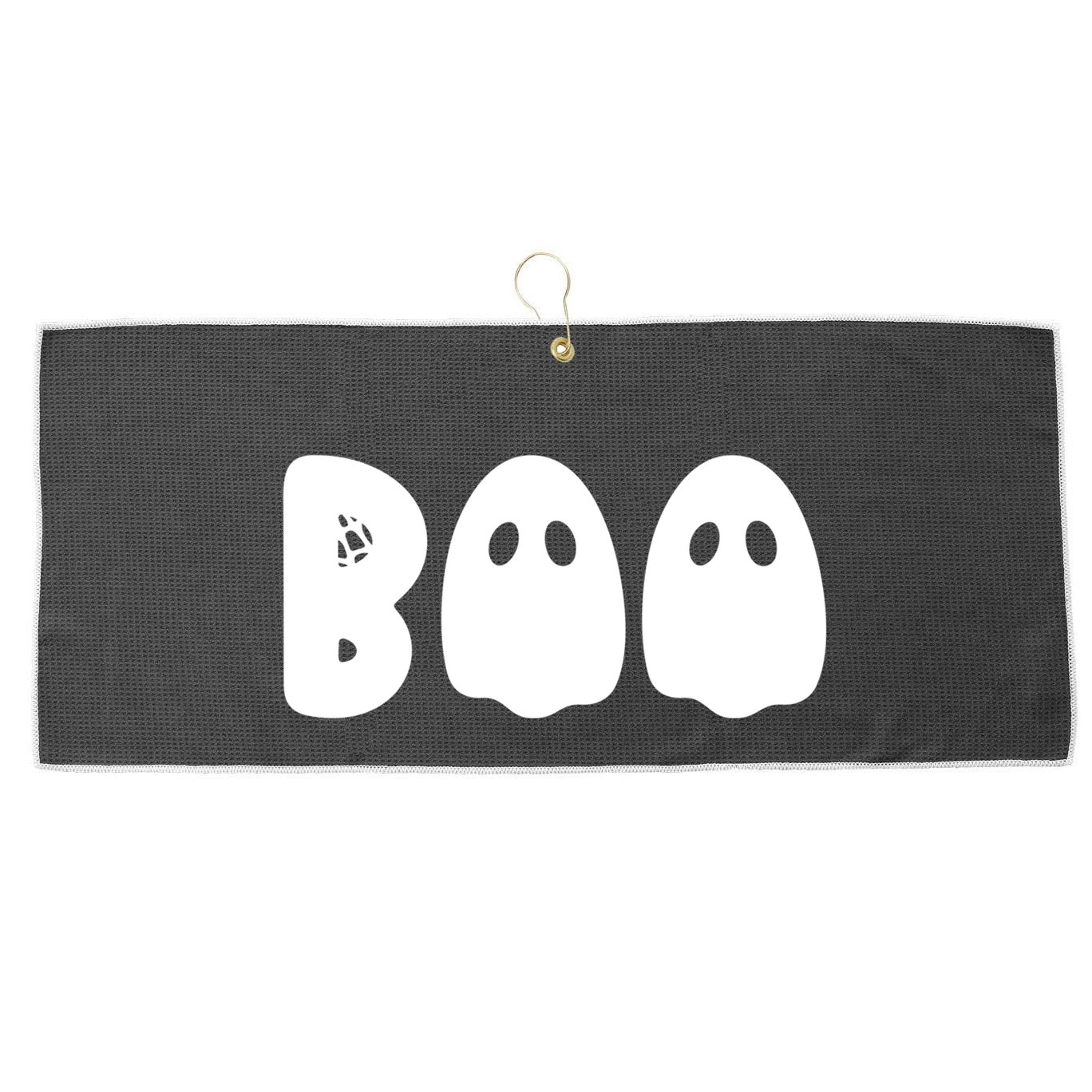 Boo Halloween Spooky Season Ghost Vibes Boo Season Gift Large Microfiber Waffle Golf Towel
