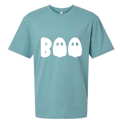 Boo Halloween Spooky Season Ghost Vibes Boo Season Gift Sueded Cloud Jersey T-Shirt