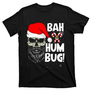 Bah Humbug Skull Hat SantaS Favorite Candy Christmas Pajama T-Shirt