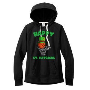 Basketball Happy St Patrick's Day Cute Gift Women's Fleece Hoodie