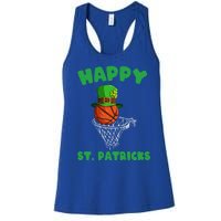 Basketball Happy St Patrick's Day Cute Gift Women's Racerback Tank