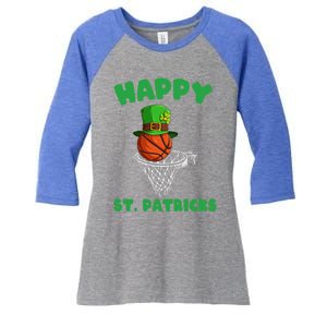 Basketball Happy St Patrick's Day Cute Gift Women's Tri-Blend 3/4-Sleeve Raglan Shirt