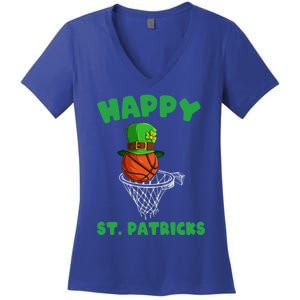 Basketball Happy St Patrick's Day Cute Gift Women's V-Neck T-Shirt