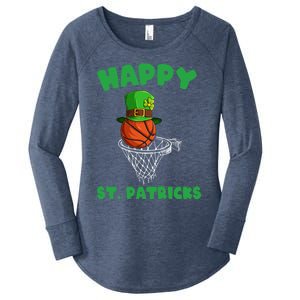 Basketball Happy St Patrick's Day Cute Gift Women's Perfect Tri Tunic Long Sleeve Shirt