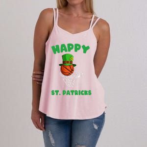 Basketball Happy St Patrick's Day Cute Gift Women's Strappy Tank