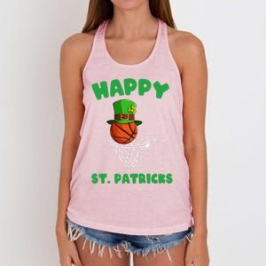 Basketball Happy St Patrick's Day Cute Gift Women's Knotted Racerback Tank