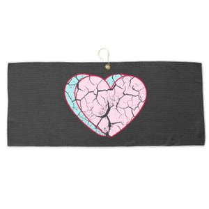 Broken Heart Single Awareness Anti Valentines Day Meaningful Gift Large Microfiber Waffle Golf Towel