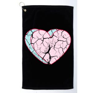 Broken Heart Single Awareness Anti Valentines Day Meaningful Gift Platinum Collection Golf Towel