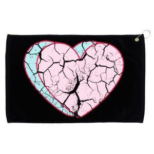 Broken Heart Single Awareness Anti Valentines Day Meaningful Gift Grommeted Golf Towel