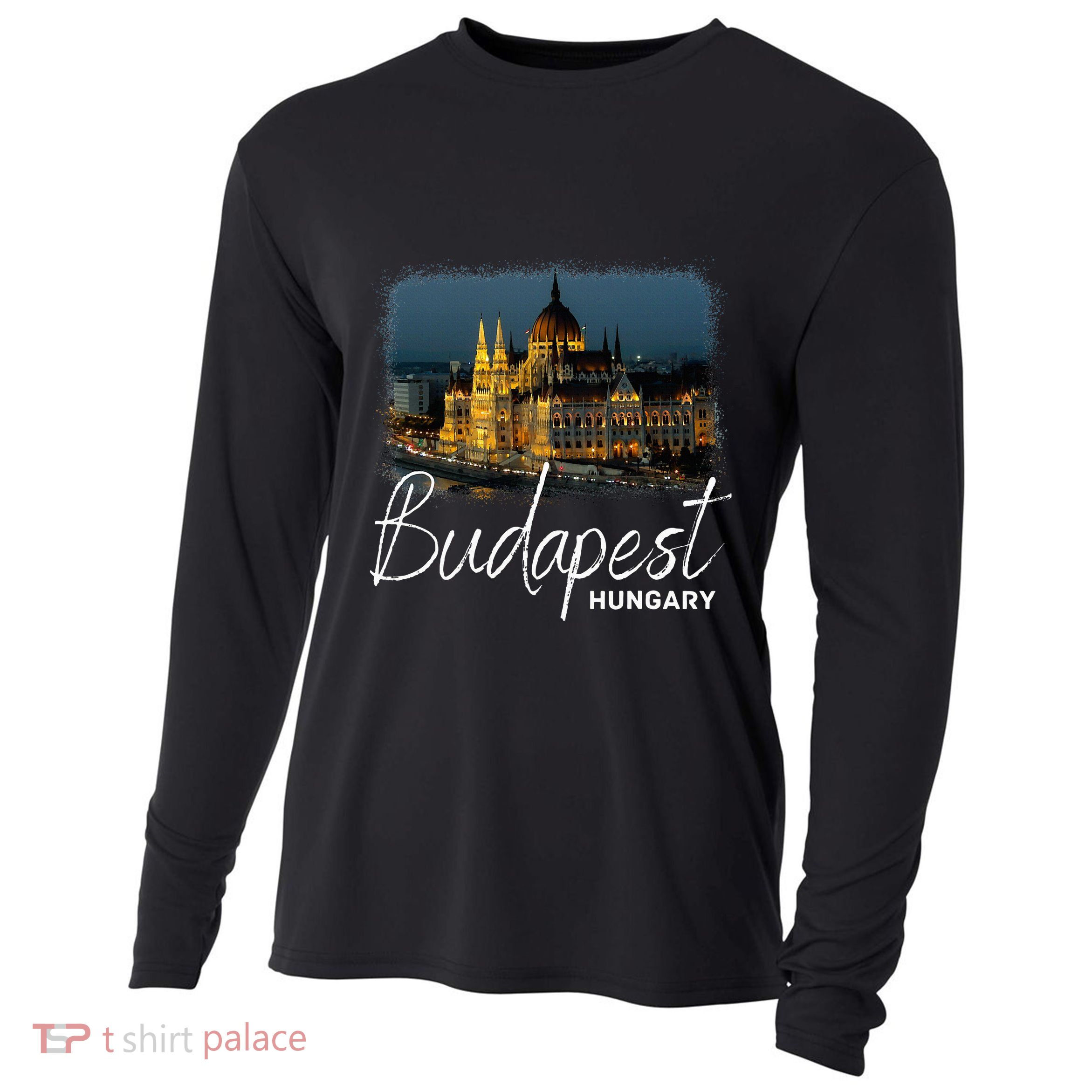 Budapest Hungary Souvenir Budapest Cooling Performance Long Sleeve Crew
