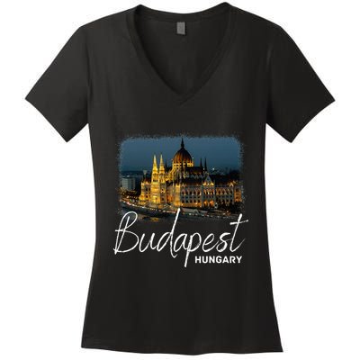 Budapest Hungary Souvenir Budapest Women's V-Neck T-Shirt