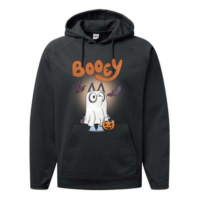 Booey Halloween Spooky Season Funny Boo Dog Ghost Performance Fleece Hoodie