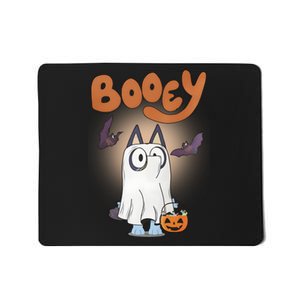 Booey Halloween Spooky Season Funny Boo Dog Ghost Mousepad