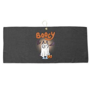 Booey Halloween Spooky Season Funny Boo Dog Ghost Large Microfiber Waffle Golf Towel