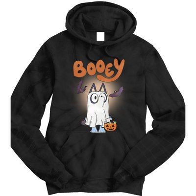 Booey Halloween Spooky Season Funny Boo Dog Ghost Tie Dye Hoodie