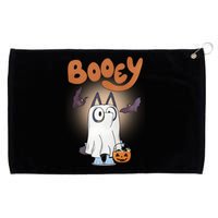 Booey Halloween Spooky Season Funny Boo Dog Ghost Grommeted Golf Towel