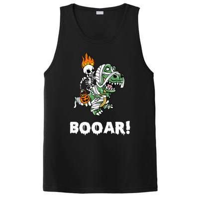 Booar Halloween Skeleton Dino TRex Halloween Dinosaur Gift PosiCharge Competitor Tank