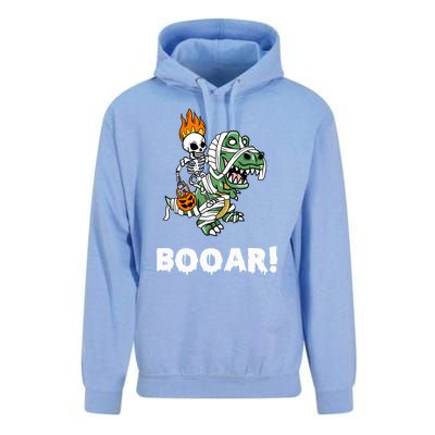 Booar Halloween Skeleton Dino TRex Halloween Dinosaur Gift Unisex Surf Hoodie