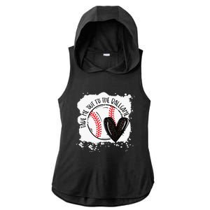 Ball Heart Take Me Out To Ball Game Ball Season .Png Ladies PosiCharge Tri-Blend Wicking Draft Hoodie Tank