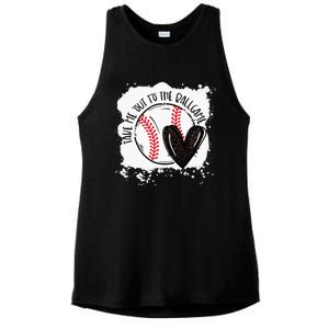 Ball Heart Take Me Out To Ball Game Ball Season .Png Ladies PosiCharge Tri-Blend Wicking Tank