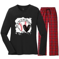 Ball Heart Take Me Out To Ball Game Ball Season .Png Women's Long Sleeve Flannel Pajama Set 