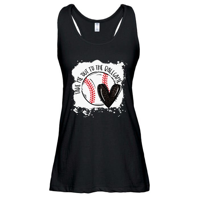 Ball Heart Take Me Out To Ball Game Ball Season .Png Ladies Essential Flowy Tank