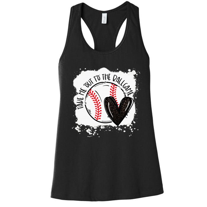 Ball Heart Take Me Out To Ball Game Ball Season .Png Women's Racerback Tank