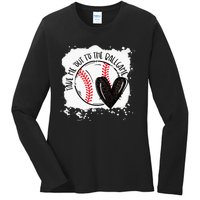 Ball Heart Take Me Out To Ball Game Ball Season .Png Ladies Long Sleeve Shirt