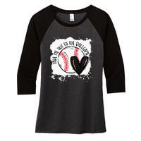 Ball Heart Take Me Out To Ball Game Ball Season .Png Women's Tri-Blend 3/4-Sleeve Raglan Shirt