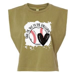 Ball Heart Take Me Out To Ball Game Ball Season .Png Garment-Dyed Women's Muscle Tee