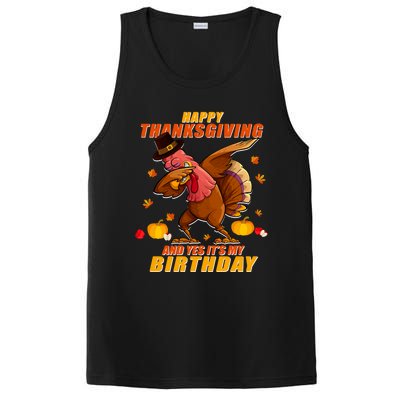 Birthday Happy Thanksgiving Dabbing Turkey Dab Gift PosiCharge Competitor Tank