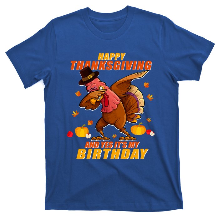 Birthday Happy Thanksgiving Dabbing Turkey Dab Gift T-Shirt