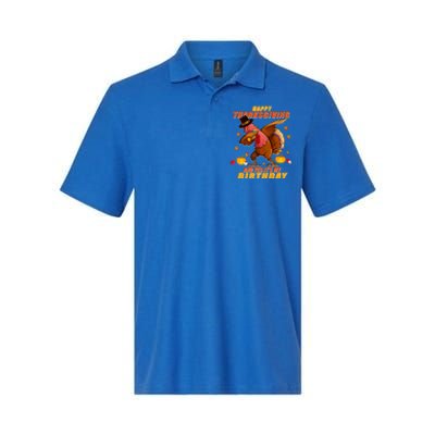 Birthday Happy Thanksgiving Dabbing Turkey Dab Gift Softstyle Adult Sport Polo