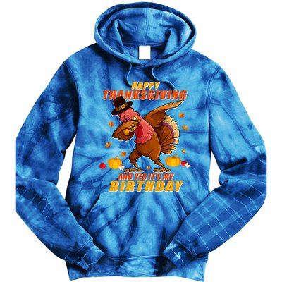 Birthday Happy Thanksgiving Dabbing Turkey Dab Gift Tie Dye Hoodie