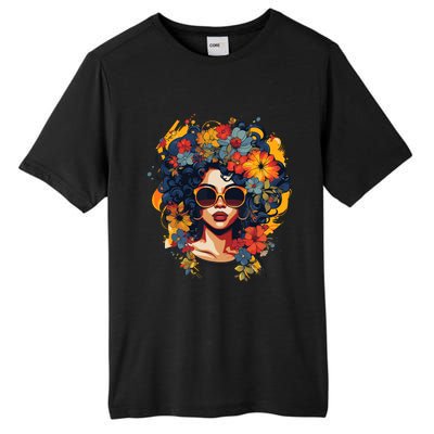 Black History T Shrits For Wo Afro Flower Hair Juneteenth Tall Fusion ChromaSoft Performance T-Shirt