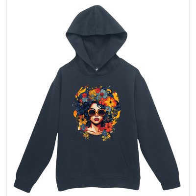 Black History T Shrits For Wo Afro Flower Hair Juneteenth Urban Pullover Hoodie