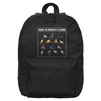 Birdwatcher How To Identify A Bird Bird Lover Birder 16 in Basic Backpack